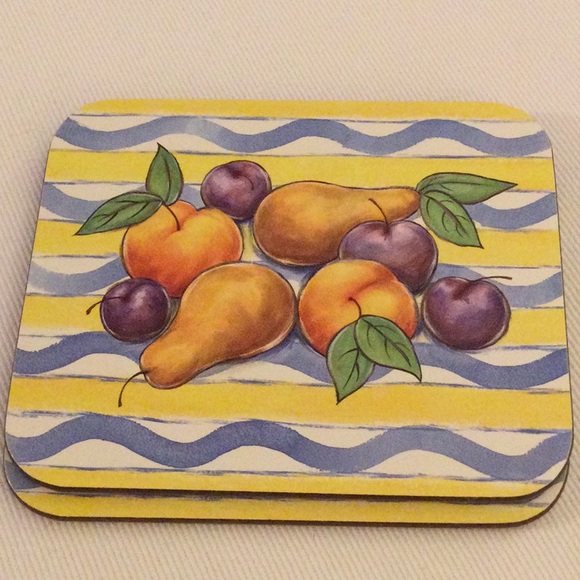 3/$10 | Jason Coasters 4 - Palermo - Fruit - Picture 6 of 11